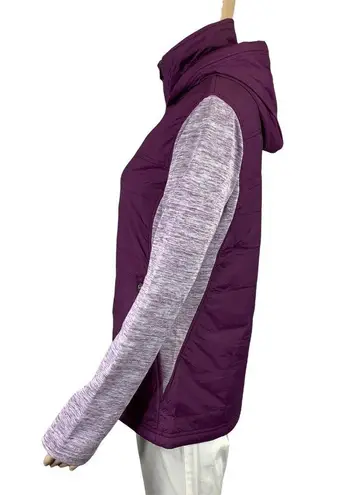 Ultimate Terrain Womens Hybrid Jacket Coat Hooded Full Zip Purple Small