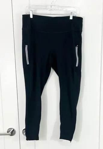 Mondetta XL Black Thermal Leggings with Zipper Pockets