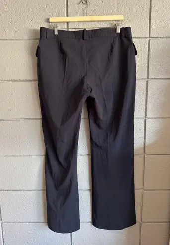 CELINE Women's Vintage Virgin Wool Navy Blue High Rise Pocket Trousers size 44