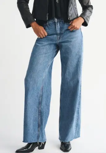 Abercrombie & Fitch  Curve Love The Wide Leg High Rise in Light Wash Size 27/4s thumbnail 1