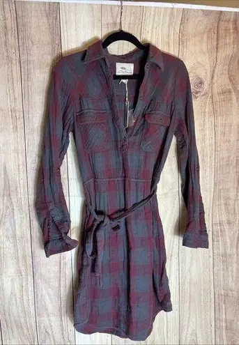 Bob Timberlake NEW Women's Long Sleeve Red Plaid Checkered Dress Size Large $54