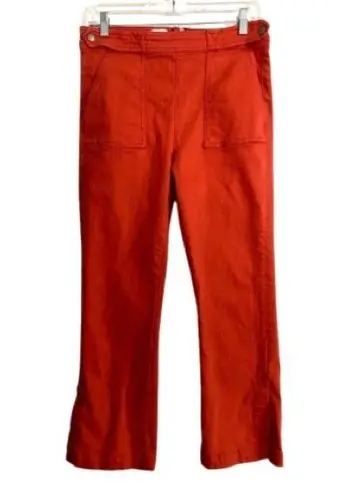 Urban Outfitters  UO BDG Bright Coral Orange Crop Straight Leg High Rise Pants