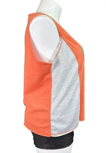 Cold Crush Womens Tank Top Shirt Be Still My Heart Western Print Orange Gray 2X