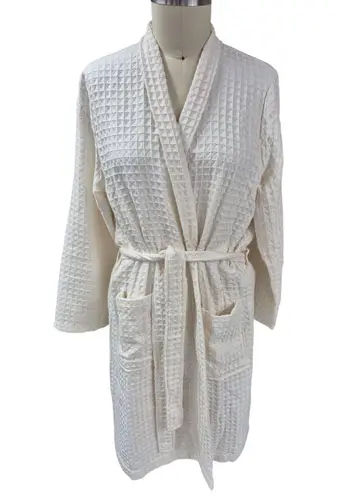 NWT Daydream by Berkshire Home Vanilla Waffle Textured Cotton/Poly Robe Sz L Size L