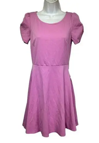 The Vanity Room  Pink Short Sleeve Skater Dress Size S