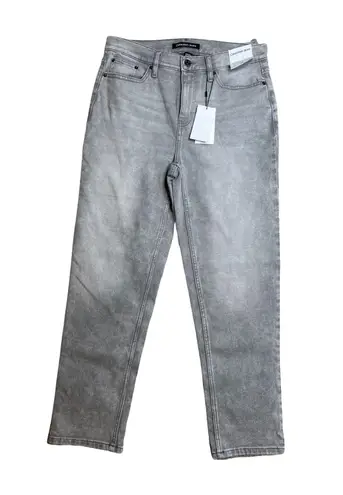 Calvin Klein Jeans Womens 31 Straight Leg Gray Denim Pants Mid Rise MSRP $78.00