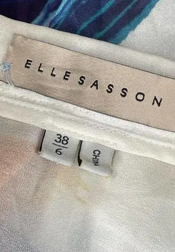 Elle sasson asymmetrical pleated Macaw parrot birds skirt Size 6