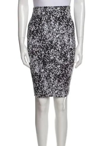 Nadia Tarr Skirt Top 2 piece SET Bodycon High Waisted Crop Splatter Print Small Black - Image 10