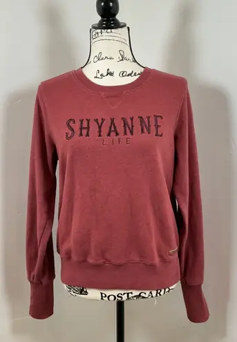 Shyanne Life Sweatshirt Crew Neck Long Sleeve Red Size Medium