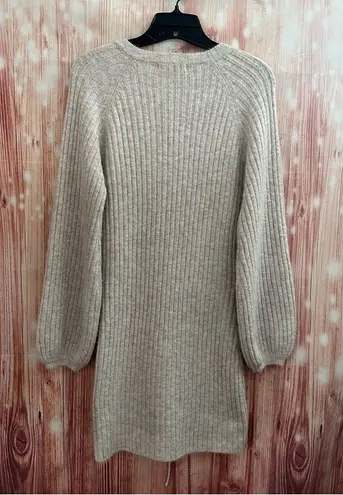 BB Dakota  By Steve Madden Made Ya Cinch Beige Sweater Dress