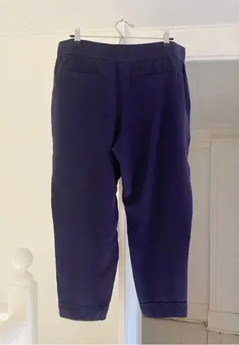 Club Monaco Silk Cropped Trousers Navy Size 10