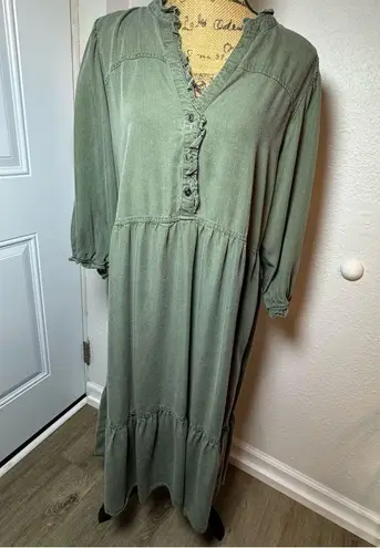 Westbound Marie by Elegant Green Maxi Dress XL