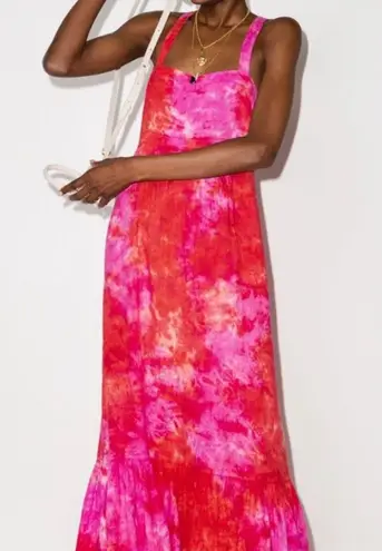 Honorine Athena Linen Maxi Dress Pink Size M