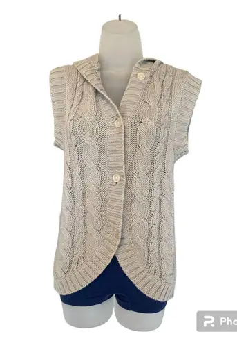 American Eagle Hooded Knit Sleeveless Sweater Vest