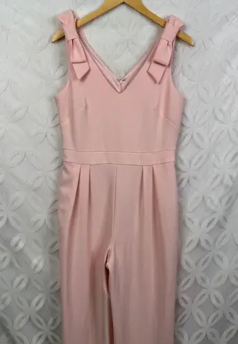 Elle Pink Sleeveless Bow Wide Leg Jumpsuit Size S