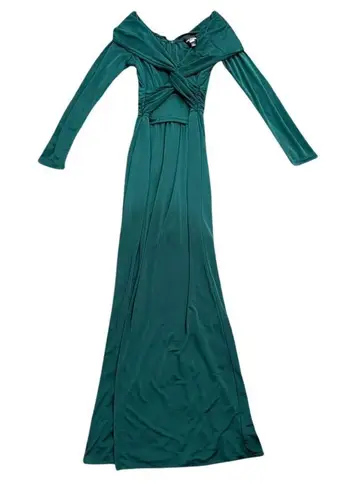Zac Posen Off Shoulder Wrapped Around Gown in Green, Size US 6
