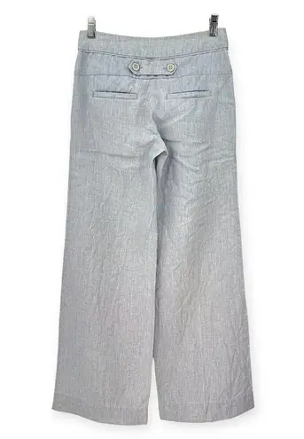 Elevenses x Anthropologie | Size 0 | 100% Linen Light Blue Wide Leg Sailor Pants