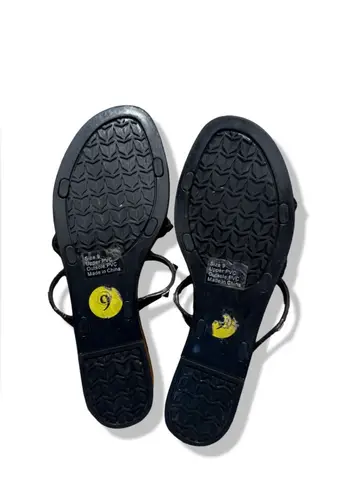 Olivia Miller Studded Black Flip Flops Size 9