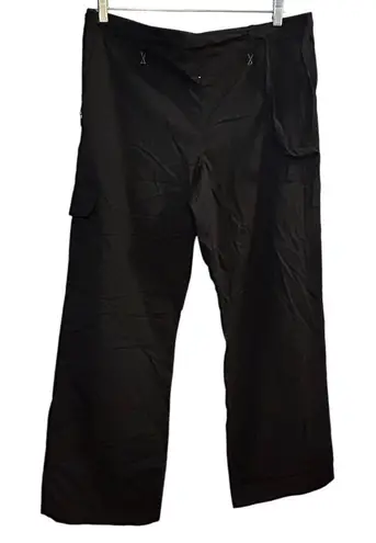 Laura Ashley Women's Black Wide-Leg Pants Size L Casual Elastic Waist