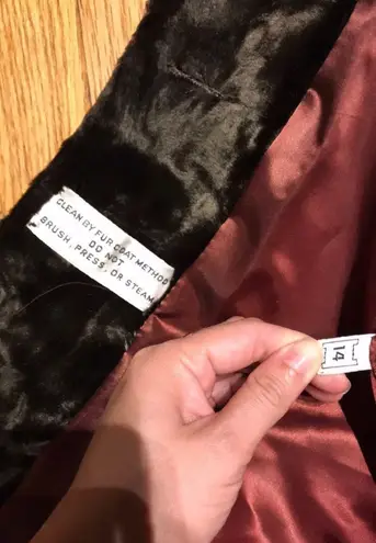 Vintage Teddy Fuzzy Faux Fur shearling boho penny lane hipster phobe western puf Brown Size L