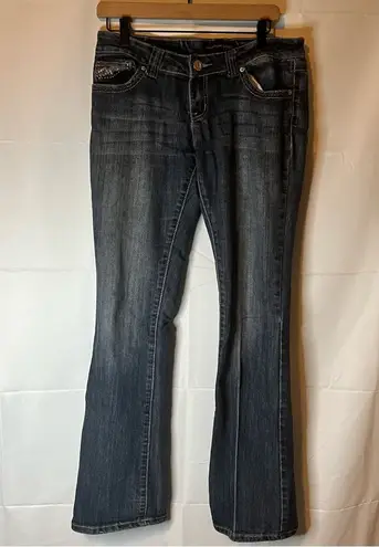 Vintage Blue Boot Cut Jeans with Flattering Silhouette Size undefined