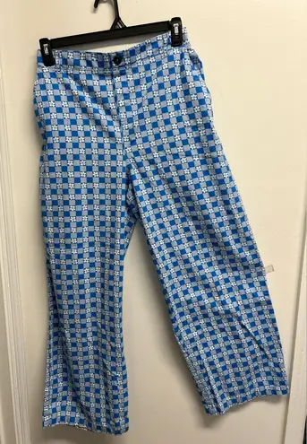 Wild Fable  Blue and White Patterned Wide Leg Pants - Image 1