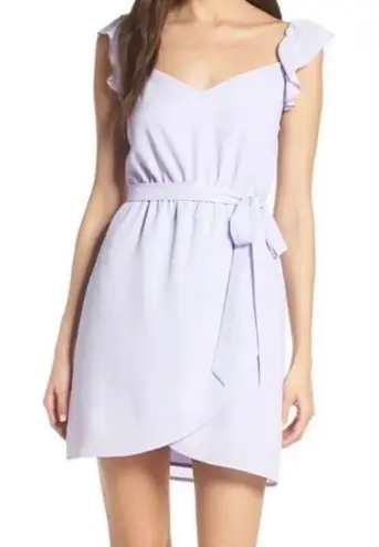 Ali & Jay Mini Purple Wrap Dress