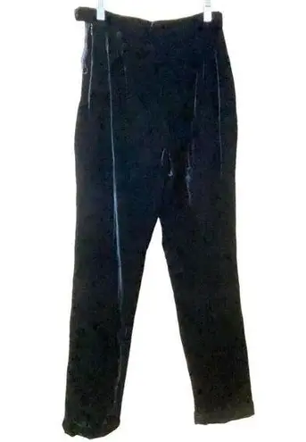 Ralph Lauren  Black Velvet High Waist Pants Size 10