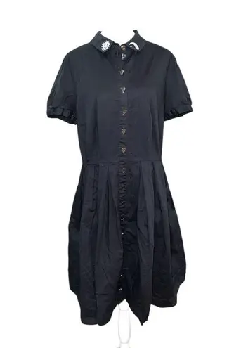 Hell Bunny Samara Black Dress Ouija Buttons Size Large
