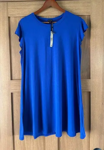 Coco + Carmen NWT Francis Flutter Sleeve Dress - Cobalt Blue size Large/XL