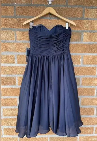 ml monique lhuillier strapless dress size 6 Blue