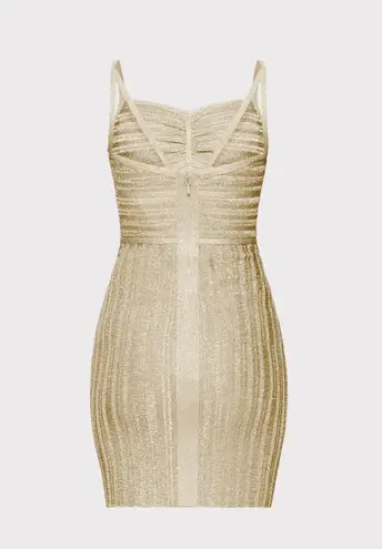 Herve Leger Paris Lurex Eyelash Sweetheart Dress Size Medium NWT Style No. 46OPC8466821-713