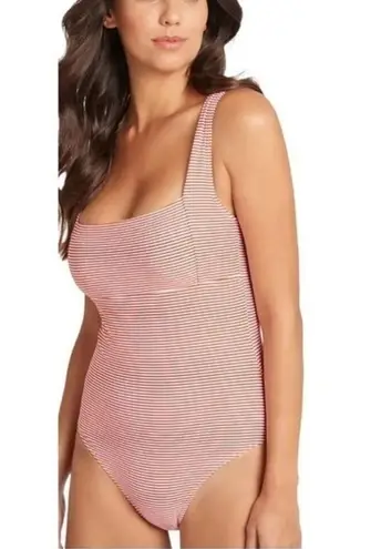 Sea Level Australia Positano Striped Square Neck One Piece Swimsuit Size 6 NWT