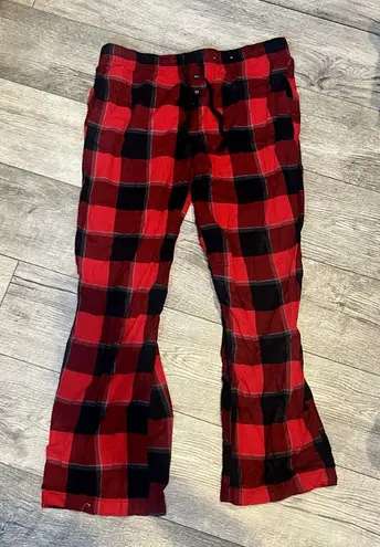Stars Above Womens Large Red Black Plaid Flannel Pajama Pants