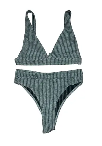 Ribbed Green Bikini Set