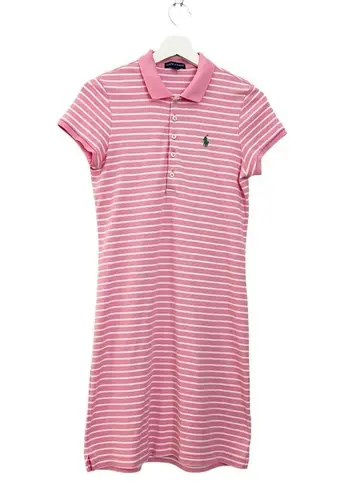 Ralph Lauren  Pink & White Stripe Polo Shirt Dress