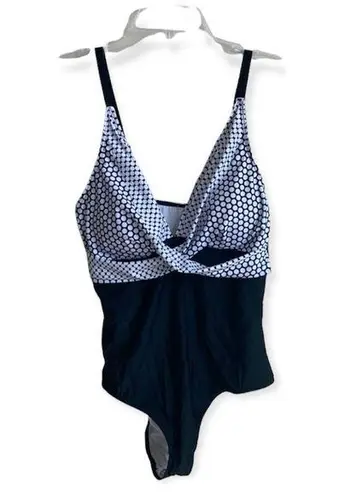 B2prity women’s large polka dot tummy control swimsuit Black