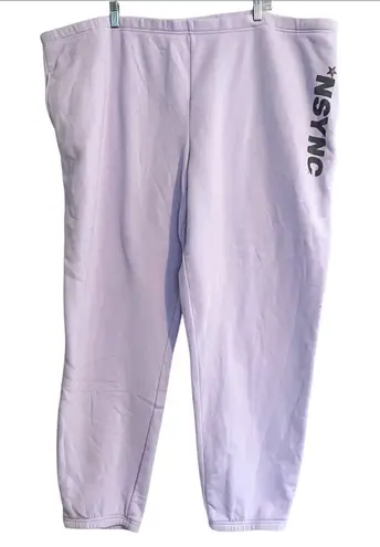 NSYNC Lavender Sweatpants Joggers Lounge Activewear Comfy 3X Music 90s Fan Purple Size undefined