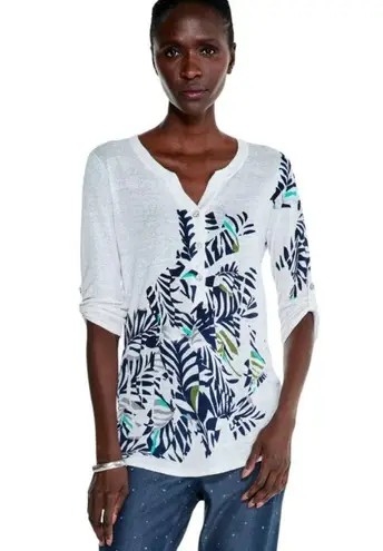 Nic+Zoe NWT!  Cool Breeze Linen Blend Top - Size Small