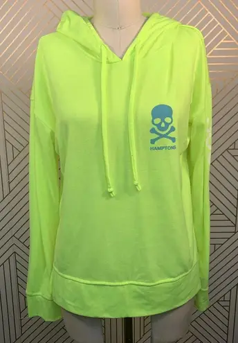 SoulCycle Neon Green Hamptons Skull Logo Hoodie