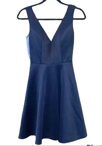 Harper & Lemon Blue V Neck & Back Sleeveless Dress Black Size XS