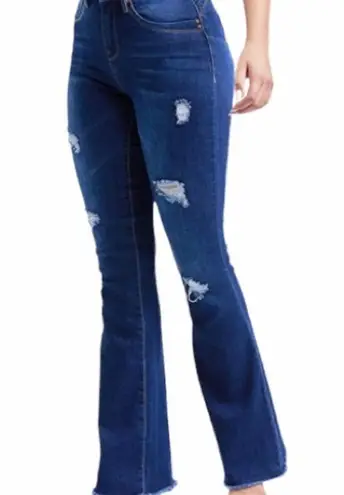 Ymi High Rise Boot Cut Raw Hem Jeans Size 26