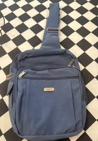 Baggallini Navy Blue Nylon Sling Backpack Bag Crossbody Travel Everyday