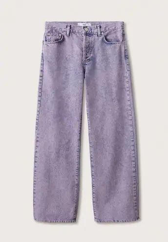 Mango NWT MNG High-waist wide leg jeans Purple