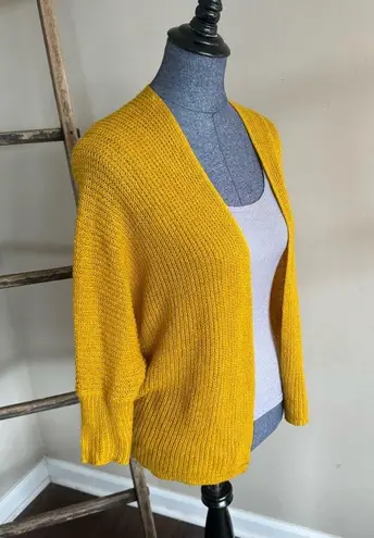 Mine Dolman Sleeve Open Front Knit Cardigan Size M Yellow Size M