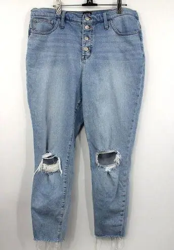 J.Crew  Jeans Womens Size 32 10" High Rise Button Fly Stretch Denim