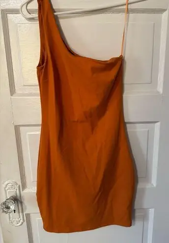 Dynamite One shoulder orange dress