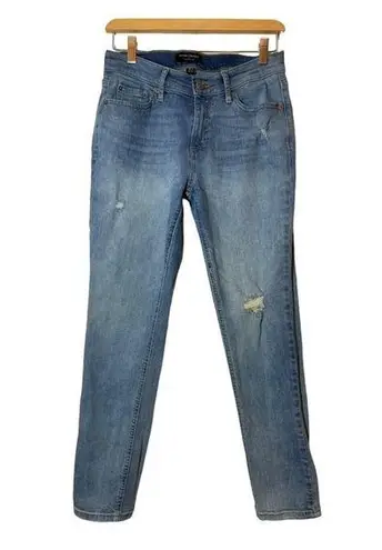 Banana Republic  Girlfriend Jeans 26 2 Distressed Ripped Knee Light Wash