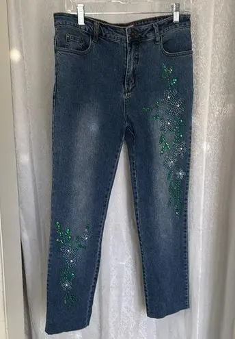 SASSY THAI Embellished Blue Jeans Sz: M 30”