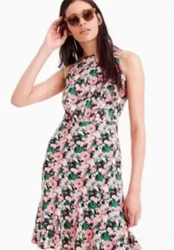 J.Crew  Mercantile Neon Floral Sleeveless Dress Pink Purple 2